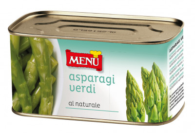 Asparagi verdi al naturale lessati (Grüner Spargel „natur“, gegart)