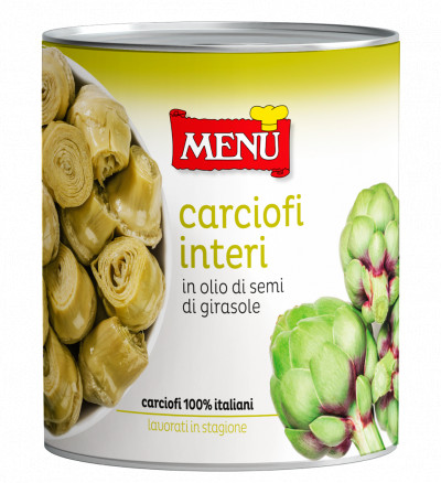 Carciofi interi in olio di girasole (Ganze Artischocken in Sonnenblumenöl)