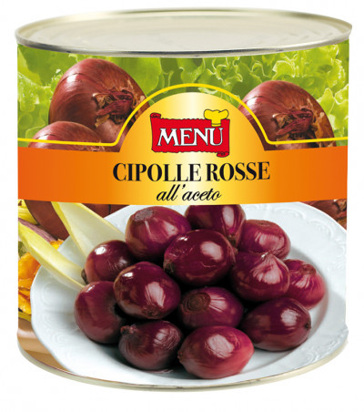 Cipolle rosse all’aceto (Rote Zwiebeln, in Essig eingelegt)