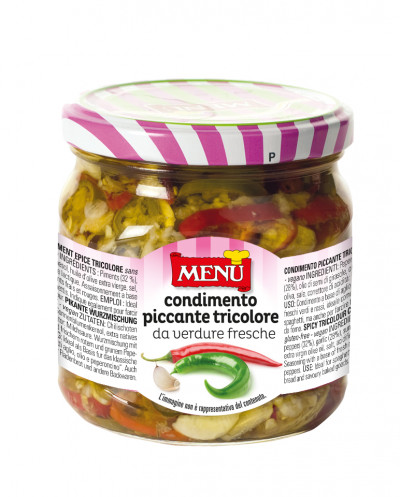 Condimento piccante tricolore (Dreifarbige scharfe Sauce)