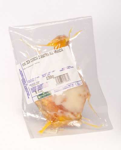 Coscia d’anatra all’arancia cotta sottovuoto (Entenkeule mit Orange unter Vakuum gegart )