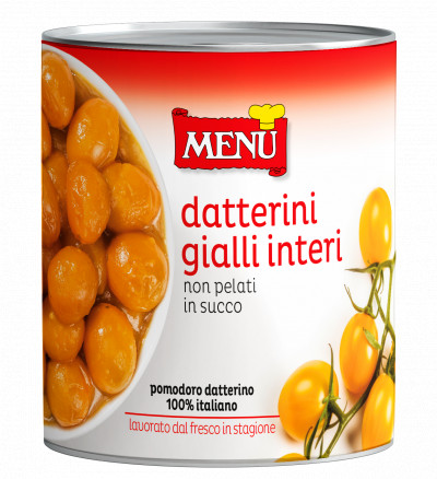 Datterini gialli interi in succo (Gelbe Datteltomaten im Saft)