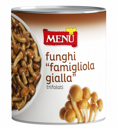Funghi Famigliola gialla trifolati (Gedünstete Gemeine Stockschwämmchen)