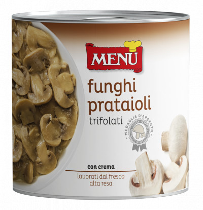 Funghi prataioli trifolati in asettico (Gedünstete Champignons, aseptisch zubereitet)