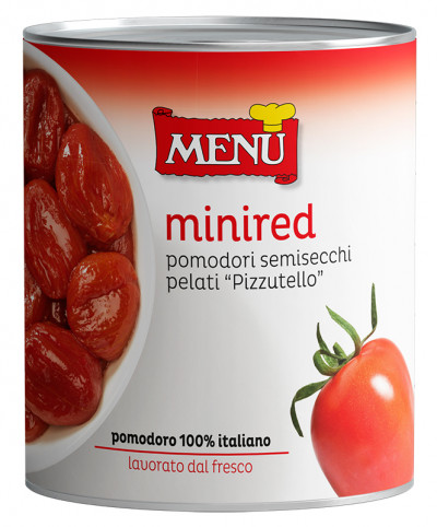 Mini Red - Pomodori Pizzutello semisecchi pelati in olio  (halbgetrocknete geschälte Pizzutello Tomaten)
