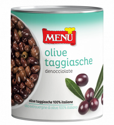 Olive taggiasche denocciolate (Taggiasca-Oliven, entsteint)