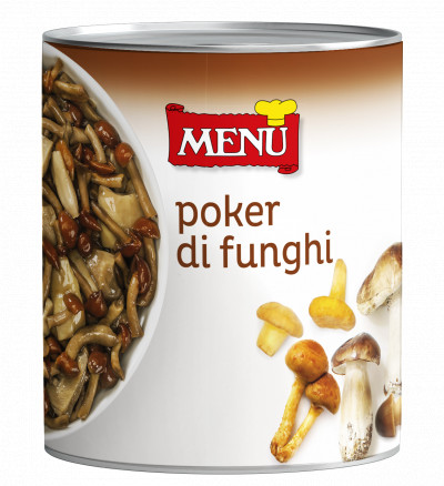 Poker di funghi (Vier Pilzsorten)