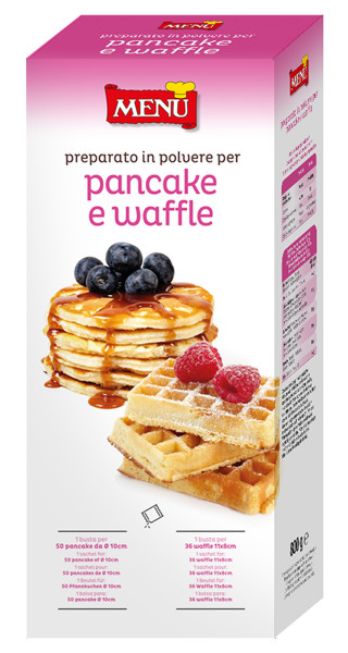 Preparato in polvere per pancake e waffle (Pulverzubereitung für Pfannkuchen und Waffeln)