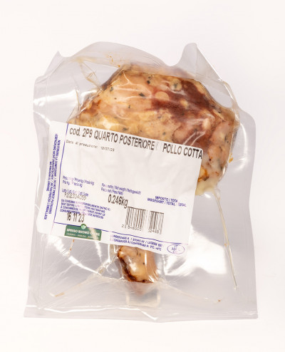 Quarto posteriore di pollo cotto sottovuoto (Unter Vakuum Gegartes Hinteres Hähnchenviertel)
