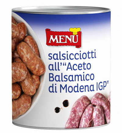 Salsicciotti all’aceto balsamico di Modena I.G.P. (Kleine Salamis mit Balsamico-Essig aus Modena g.g.A.)