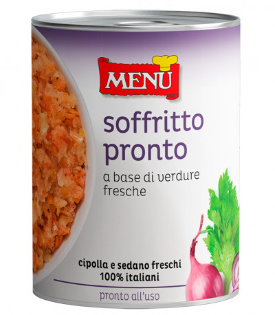 Soffritto pronto a base di verdure fresche (Röstgemüse, Fertigmischung aus frischem, klein geschnittenem Gemüse)