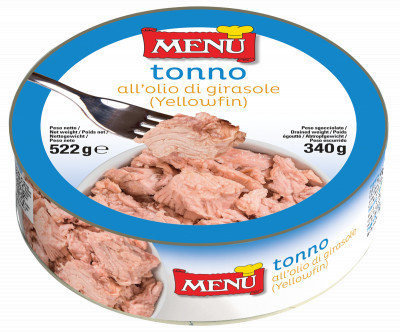 Tonno Yellowfin all'olio di girasole (Gelbflossen-Thunfisch in Sonnenblumenöl)