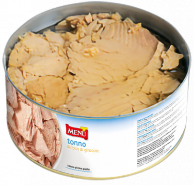 Tonno Yellowfin di prima qualità in olio di semi di girasole (Gelbflossen-Thunfisch in Sonnenblumenöl)