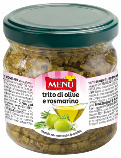 Trito Olive e Rosmarino (Gehackte Oliven und Rosmarin)