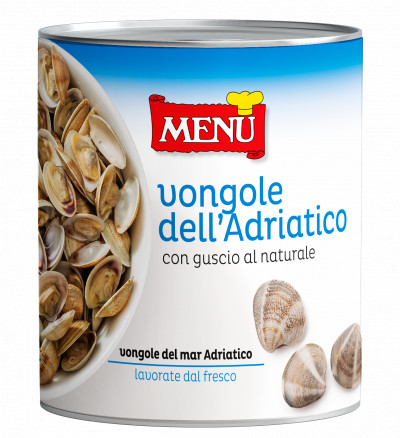 Vongole dell’Adriatico con guscio al naturale (Venusmuscheln aus der Adria mit Schale, natur)